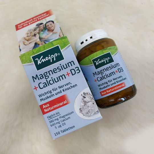 Magnesium + Calcium + Vitamin D3 Tablets, 150 Tablets - Kneipp - Made in Germany