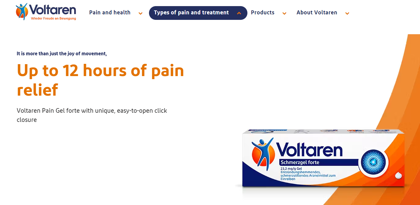 Pain relief with Voltaren Gel 180g